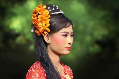 亚洲 缅甸 人们 文化 女子 青年 传统 节日 游行 肖像