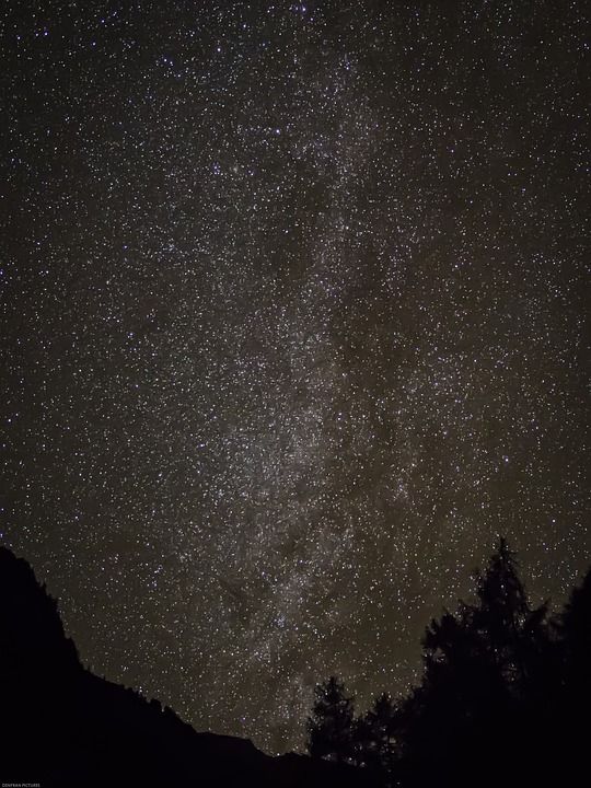 星星 天堂 夜晚 星空 星系 宇宙 银河系 黑暗的 天文学