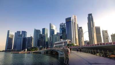 新加坡 新加坡河 禧桥 天际线 建造 水 金融区 摩天大楼 结构