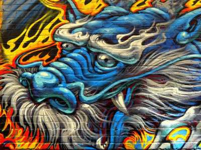 龙 社论 涂鸦 画画 城市艺术 艺术 旧金山