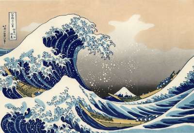 图片 木版印刷 木刻 海浪 神那高浪 日本人 艺术品 葛饰北斋
