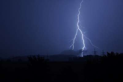闪电 雷雨 雷击 黑色的 放电 夜晚 电 天堂 背景 光