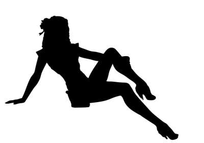 魅力女孩 魅力 女孩 轮廓 黑色的 白色的 背景 女士 模型