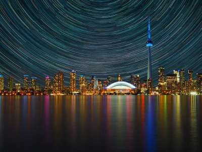 多伦多 Photoshop 星的踪迹 夜拍 天际线 星空 长期接触