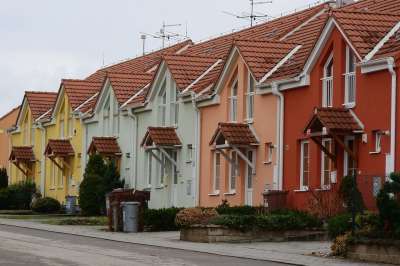 街道小屋 Villadom 家庭住宅 街上有家庭住房 柔和的色彩