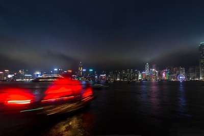 香港 窥视 夜晚 长期接触 灯 长快门 在晚上 光 星空