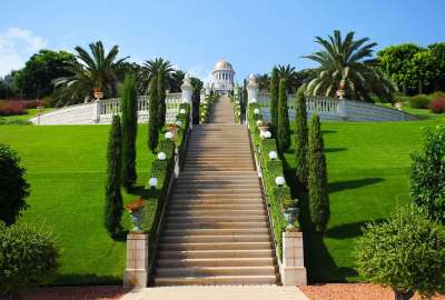 海法 以色列 绿色 寺庙 宗教 Bahai 公园 花园 结构