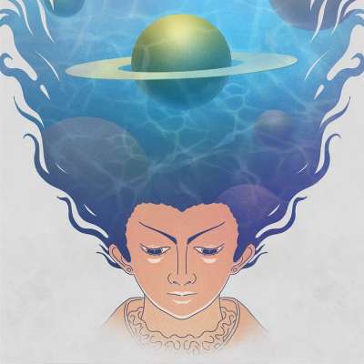 女士 海洋 行星 宇宙 深海 海 头发 梦 科幻小说 创造力