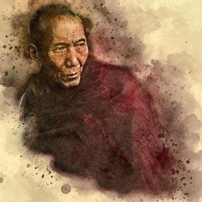 喇嘛 西藏 沧桑 老和尚 中国 男人 人类 文化 佛教 宗教的