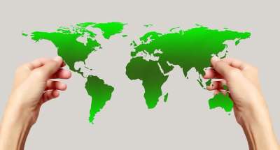 手 保持 世界地图 地球 大陆 介绍 显示 非洲 美国 亚洲