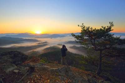 自然 旅行 勘探 冒险 户外 日落 黄昏 布维森 迈桑 韩国