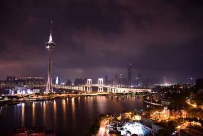 澳门 塔 亚洲 旅游 夜晚 结构 景观 观光 旅行 澳门