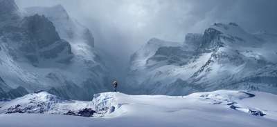 景观 极好的 冬天 雪 山 自然 外表 情绪 魔术 光 云