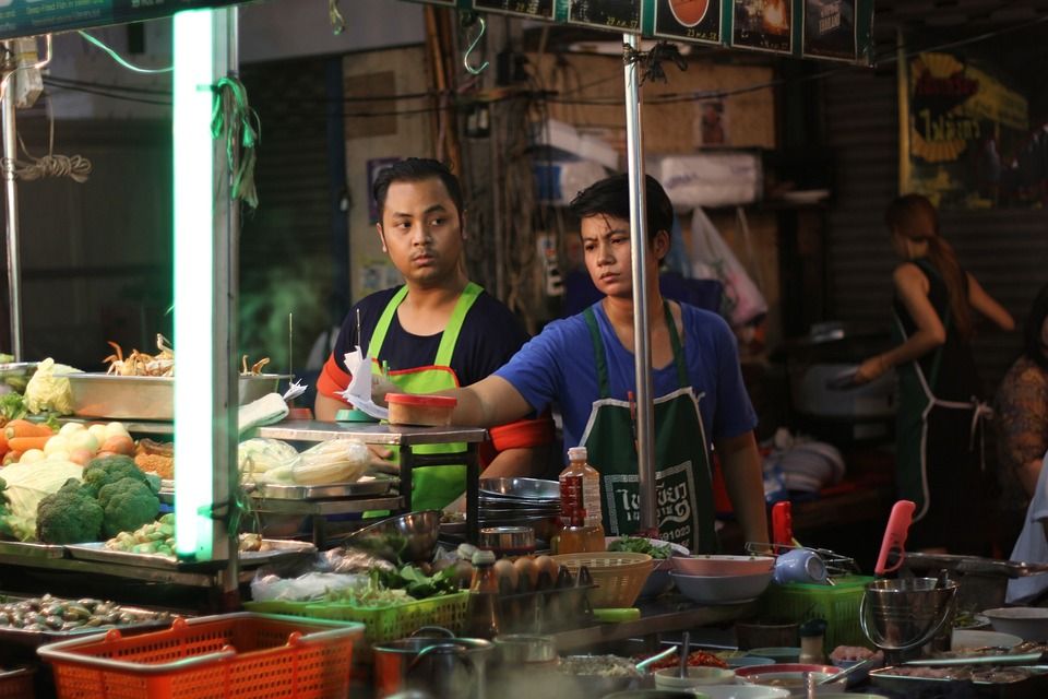 中国小镇, 食物, 曼谷, 美食, 旅行, 烹饪, 当地的, 泰国