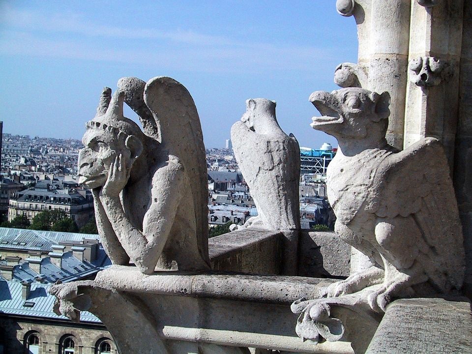 圣母, 巴黎, 法国, 旅游, 大教堂, 石像鬼, 看法, 旅行