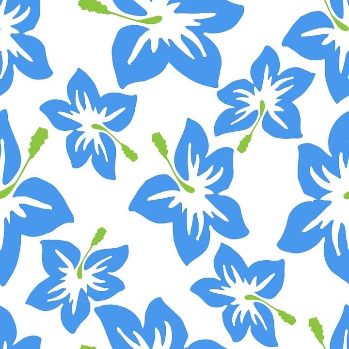 芙蓉, 墙纸, 花朵, 花的, 图案, 设计, 热带, 无缝的, 异国情调