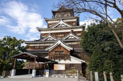 广岛 城堡 塔 日本 设计 木头 结构 文化 历史 历史性