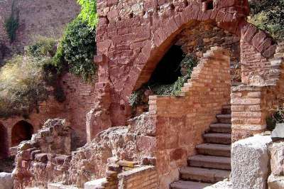 废墟 石头 楼梯 古老的 建造 旅行 地标 旅游 历史 著名的