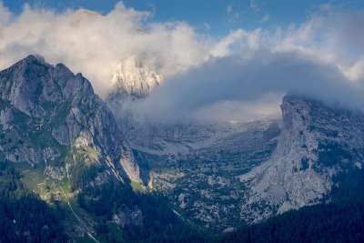 山 顶峰 高山 徒步旅行 白云岩 全景 自然 特 阿尔卑斯山