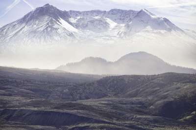 山 华盛顿州 圣海伦火山 自然 风景 常绿 美国 多雾路段 景观