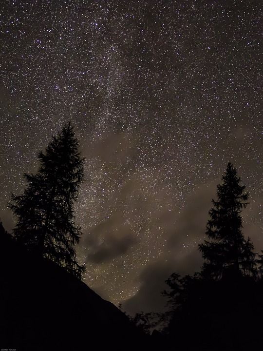 星星 天堂 夜晚 星空 星系 宇宙 银河系 黑暗的 天文学