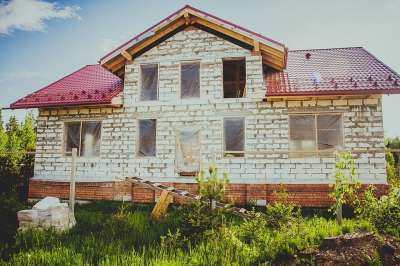 建设 房子 建造 家庭建设 门面 天空 墙 建筑墙 小屋