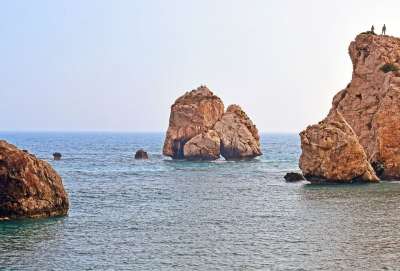 阿芙罗狄蒂的岩石 海滩 塞浦路斯 帕福斯 景观 风景 海岸 海