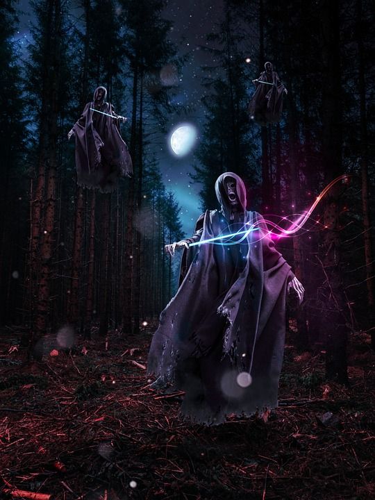 氖 幻想 照相馆 摄魂怪 月亮 森林 夜晚 暮光之城 辉光 剑