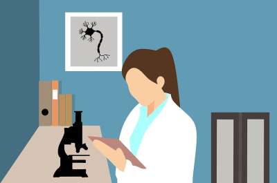 医生 研究 化学的 观察 显微镜 分析 科学家 科学 实验室