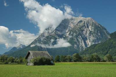 山 小屋 山景 自然 景观