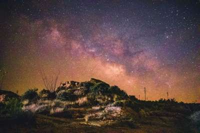 银河 星空 山 星星 夜晚 景观 沙漠 自然 长期接触