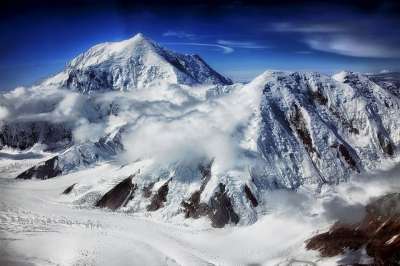 山福勒克 阿拉斯加州 景观 风景秀丽的 雪 冰 冬天 天空 云