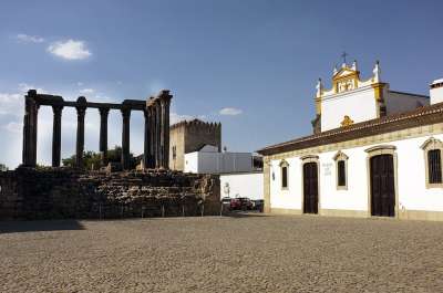 葡萄牙 Évora 罗马寺庙 废墟 考古 古代 罗马书 罗马