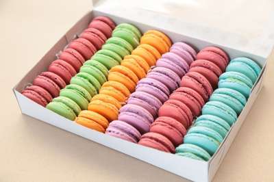 丰富多彩的 甜的 饼干 背景 点心 糕点 Macaron 曲奇饼