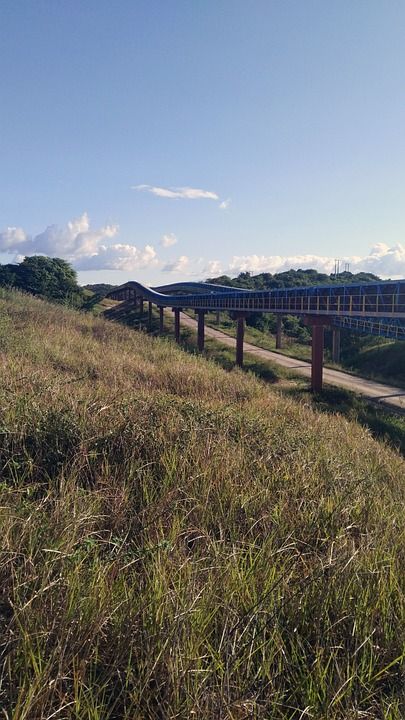 景观 桥 天空 自然 水 夏天 河 Pecém 蓝色的 路