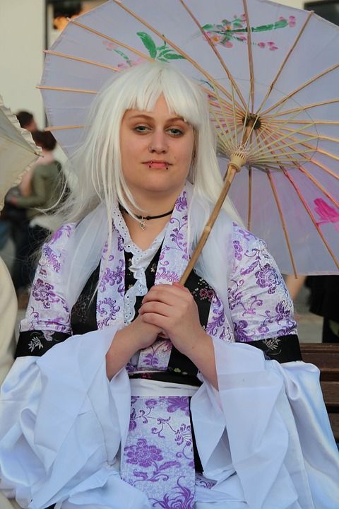 角色扮演 漫画 日本日 惯例 伪装 日本动画片 漂亮 白色的