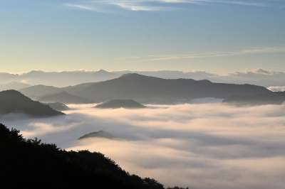 山 云 天空 自然 清晨 云海 晨光 景观