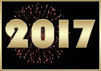 西尔维斯特 新的一年的一天 问候卡 烟花 在今年 新年除夕 金子