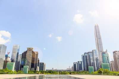 深圳市 城市 城市景观 中国 城市的 街道 摩天大楼 结构 亚洲