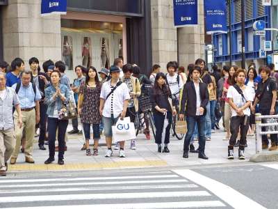 日本 东京 新宿 人们 城市的 建造 路 穿越 交界处 交通