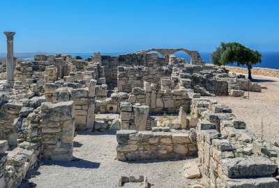 废墟 考古遗址 塞浦路斯 Kourion 古希腊文 景观 历史的