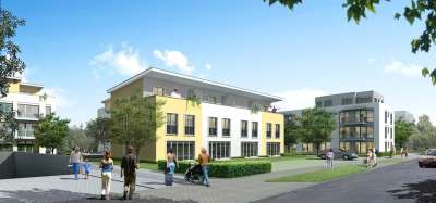公寓楼 别墅 渲染 可视化 建筑学 可视化 3D 建筑可视化 景观