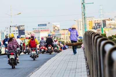 卖 路 桥 零售 商业 亚洲 人们 城市 篮子 步行 走