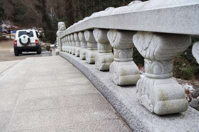 桥 石桥 通往寺庙的路