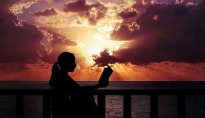 读 女士 黄昏 目睹 户外 海 春天 海滩 夏天 读书的女人