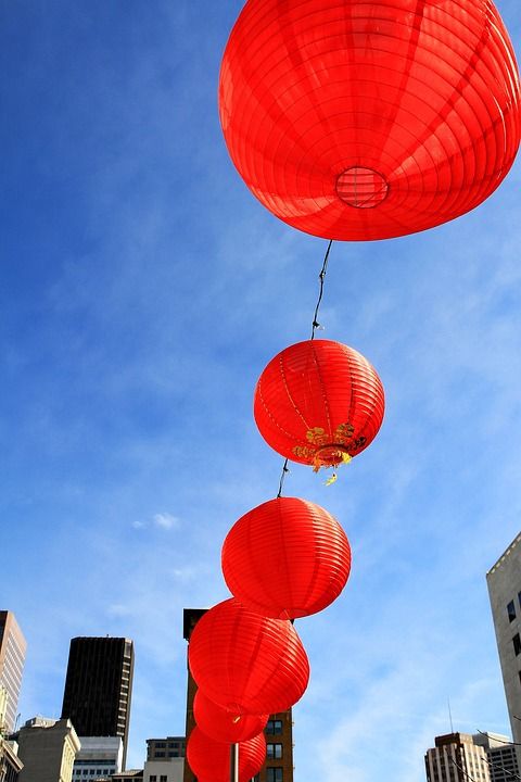 中国的灯笼 中国新的一年 庆典 灯笼 新的 年 传统的 节日