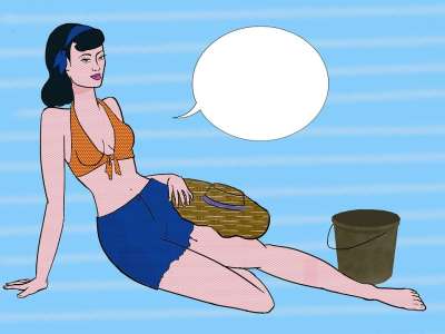 漫画 女孩 Popart 女性 女士 卡通片 复古的 海报