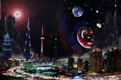 幻想 空间 行星 宇宙 星系 天空 星星 景观 科幻 小说