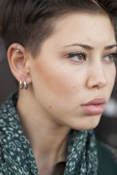 女子 模型 年轻模特 时尚 美丽 肖像 美容 化妆品 审美的