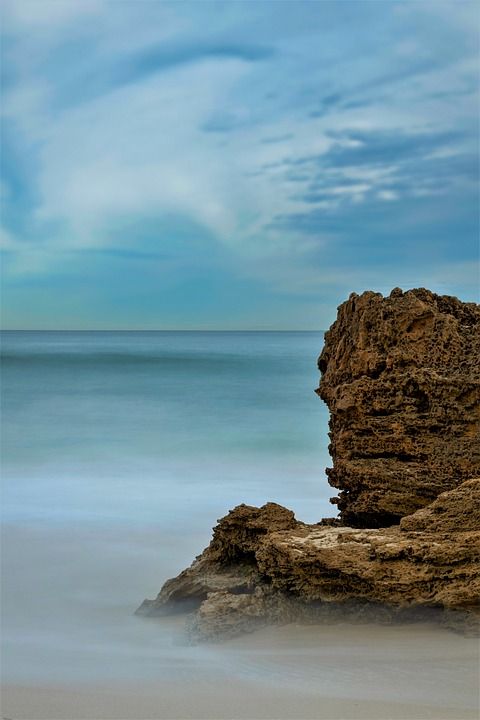 海 海岸 岩石 海滩 海洋 海滨 岩石形成 自然 水 海景